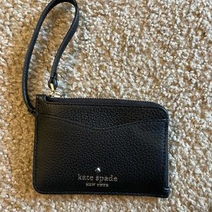 Kate Spade New York Leila Leather Card Holder Wristlet - Black